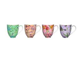 Maxwell & Williams Estelle Michaelides Mystique Coupe Mug 400ml Set of 4 Assorted Gift Boxed