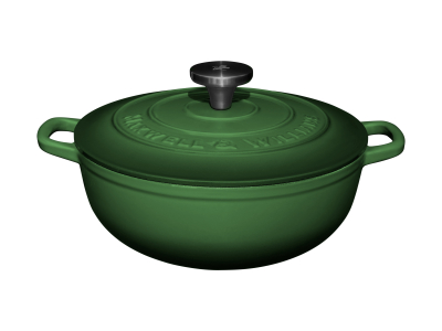 Maxwell & Williams Cast Iron Round Casserole English Racing Green 24cm Gift Boxed