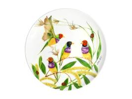 Maxwell & Williams Eloise Short Lyric Coupe Plate 20cm Gouldian Finch Gift Boxed
