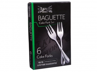Wilkinson Sword Baguette 6pc Cake Fork Set Gift Boxed