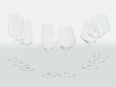 Cristal d'Arques Abstract Flute & White Wine Bundle Deal