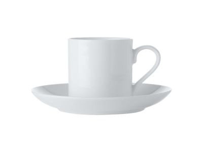 Maxwell & Williams White Basics Straight Demi Cup & Saucer 
