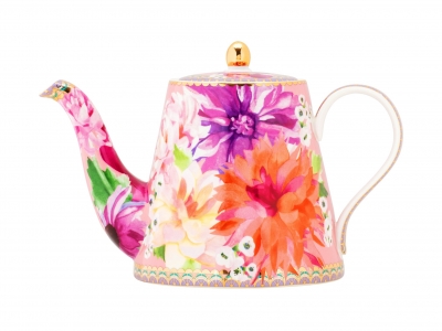 Maxwell & Williams Teas & C's Dahlia Daze Teapot With Infuser 500ML Pink Gift Boxed