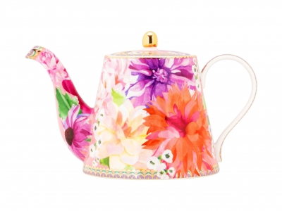 Maxwell & Williams Teas & C's Dahlia Daze Teapot With Infuser 1lt Pink Gift Boxed