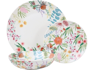 Maxwell & Williams Royal Botanic Gardens Native Blooms Coupe Dinner Set 12pc Gift Boxed 