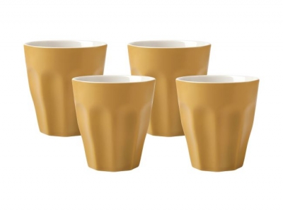 Maxwell & Williams Blend Sala Latte Cup 265ML Set of 4 Mustard Gift Boxed