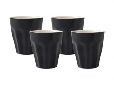 Maxwell & Williams Blend Sala Latte Cup 265ML Set of 4 Black Gift Boxed