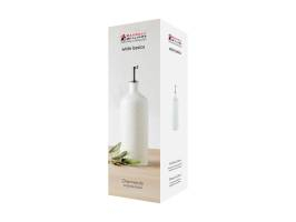Maxwell & Williams White Basics Diamonds Oil Bottle With Stainless Steel Pourer 500ml Gift Boxed