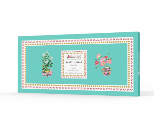 Maxwell & Williams Gabby Malpas Jardin Platter 25x11.5cm Poppy Gift Boxed