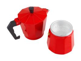 Maxwell & Williams Blend Traditional Stovetop Espresso Maker 6cup Red Gift Boxed