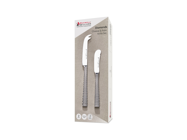 Maxwell & Williams Diamonds Cheese & Pate Knife Set 2pc Gift Boxed