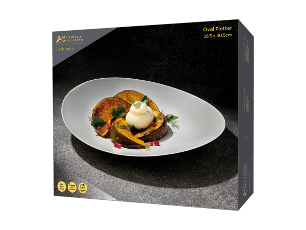 Maxwell & Williams Cashmere Oval Platter 36.5x30.5cm Gift Boxed