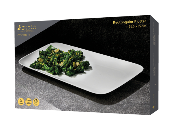 Maxwell & Williams Cashmere Rectangular Platter 36.5x22cm Gift Boxed