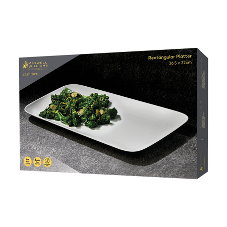 Maxwell & Williams Cashmere Serveware Bundle: Consists of, 1x Serving Bowl 30x5.5cm Gift Boxed, 1x Rectangular Platter 31x19cm Gift Boxed, 1x Rectangular Platter 36.5x22cm Gift Boxed 