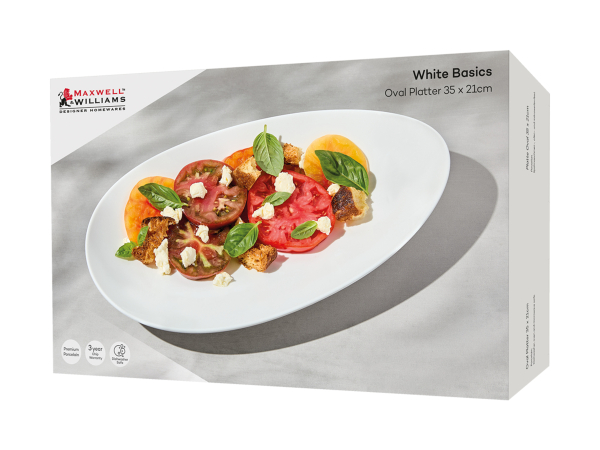 Maxwell & Williams White Basics Oval Platter 30x18cm GB