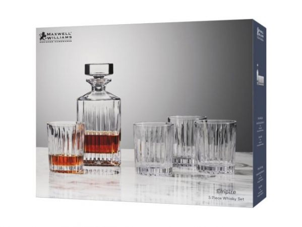 Maxwell & Williams Empire Whisky Set 5pc Gift Boxed